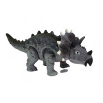 Dinosaurus Triceratops na batérie - sivý